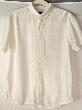 ASOS BLEND Men’s White Cotton Rich Classic Essential Button Up Shirt Size XL